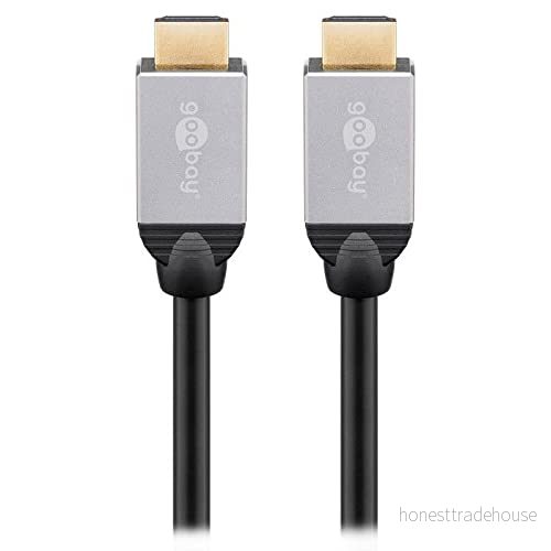 Goobay 75919 HighSpeed HDMI anslutningskabel med Ethernet kontakt (typ A) > A), 5 meter 4040849759192