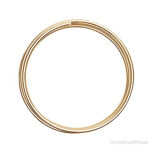 Vaessen Kreativ aluminiumtråd, ljusguld 4 mm x 2 m, pysseltråd, dekorativ tråd, blomtråd, smycken i meter böjlig smyckestråd, ljus, ljus guld, 200 0,4 8716052141289
