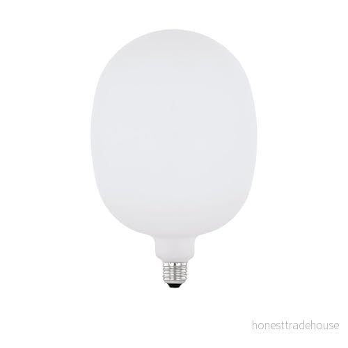 EGLO E27 LED lampa dimbar, extra stor oval glödlampa Big Size, 4,5 Watt (motsvarar 40 Watt), 470 Lumen, varmvit ljus, 2700k, opalvit, E170, Ø 17 cm 9008606228324