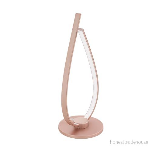 Eglo Palozza LED bord, 1 glödlampa sänglampa av aluminium och plast, vardagsrum i roséguld, vit, lampa med strömbrytare 9002759973643