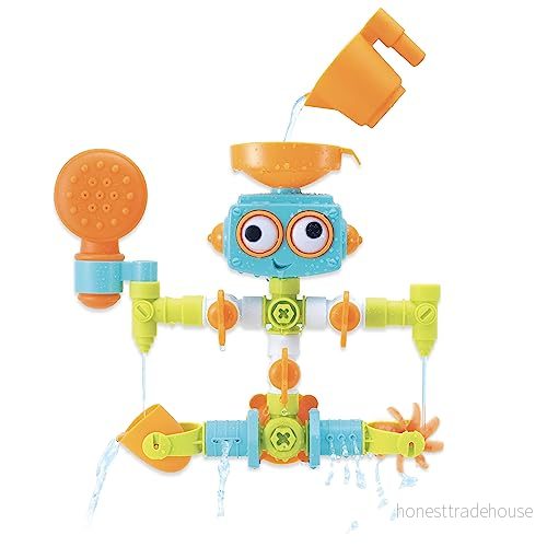 Infantino 217025 Sensory Plug & Play Plumber Toy Exploration and Learning Cause Effect 16 Piece Bath, Multicolour 3021105170259