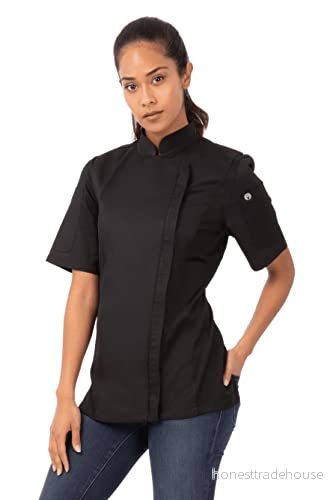 Chef Works Springfield Kockjacka för kvinnor, Svart, XXL 888106018040
