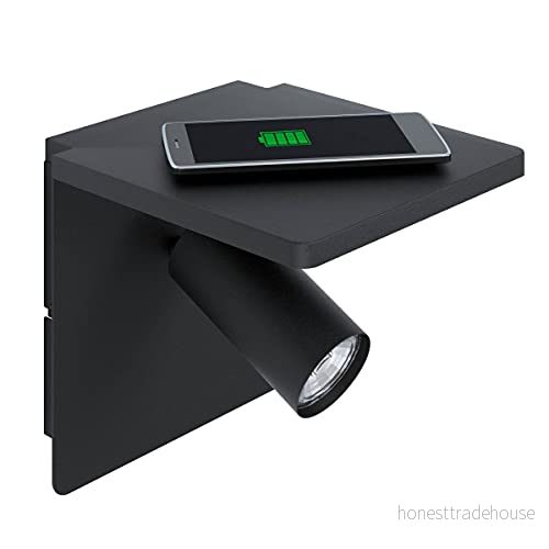 EGLO LED Väggspot Ciglie - Svart - Laddningsfunktion QI 9002759982638