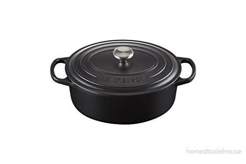Le Creuset Casserole Oval Signature Satin Black ø 27 cm / 4.1 Liter 24147261773