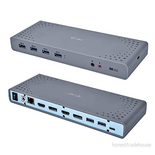 i tec USB C/A 4K dubbel display dockningsstation 2 x HDMI och displayport 5K stöd 8595611702051
