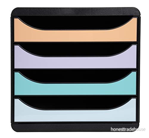 Exacompta Blankettbox BIGBOX 4 lådor svart och pastell 9002493424593