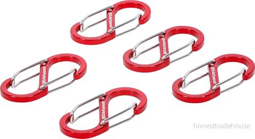BGS Do it yourself 85785 Karbinhake sortiment med dubbelöppning Aluminium 5 delar 4048769078324