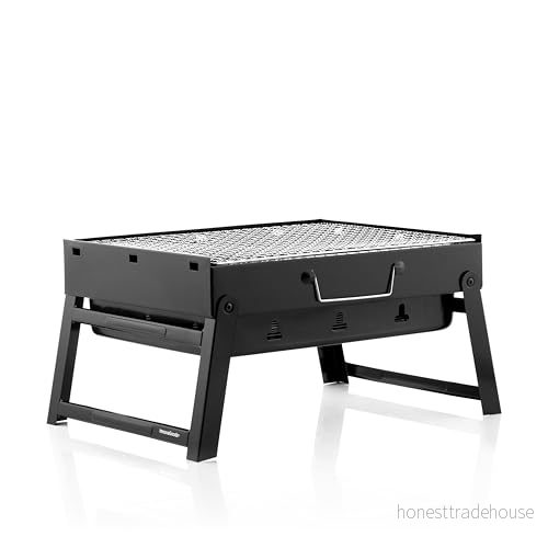 Hopfällbar bärbar kolgrill för användning med träkol BearBQ InnovaGoods 8435527821067