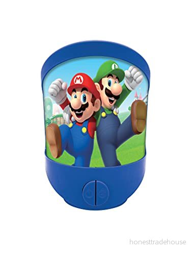 Lexibook, Super Mario, Nattlampa för barnrummet, mjukt ljus, batteridriven, NLJ20NI 3380743085227