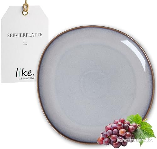 like. by Villeroy & Boch Lave beige serveringsfat 32 x 31,5 3 cm, beige, stengods 4003686403598