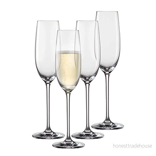 SCHOTT ZWIESEL Vinos champagneflöjt (set med 4), graciösa champagneflöjter skumpunkt, diskmaskinssäkra Tritan kristallglas, tillverkad i Tyskland (art. nr 130010) 4001836115803