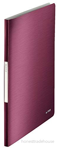Leitz A4 displaybok, 40 fickor, 80 arkkapacitet, genomskinliga granatröd, stilintervall, 39590028 4002432108237
