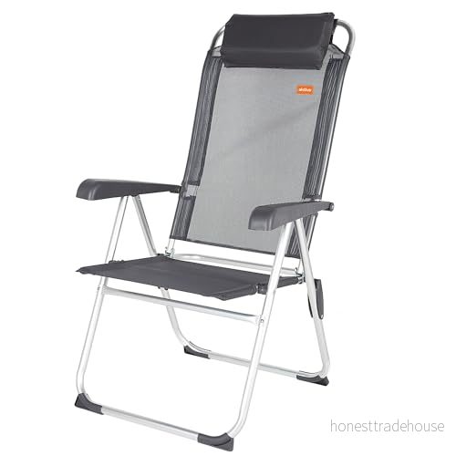 AKTIVE 52886 - Hopfällbar campingstol med huvudkudde Mått 44,5 x 55 103 cm Lätt att rengöra och vika Vikt max 110 kg Inkluderar ergonomiska armstöd 8412842528864