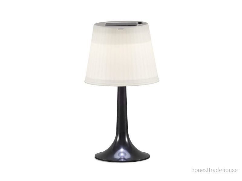 Konstsmide Svart LED solcellsbordslampa Assisi Sitra 7318301097524
