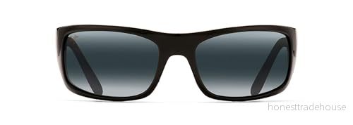 Maui Jim Peahi 202 Solglasögon för män och kvinnor Glansig Svart, svart/neutral grå polariserad, Large 603429012595