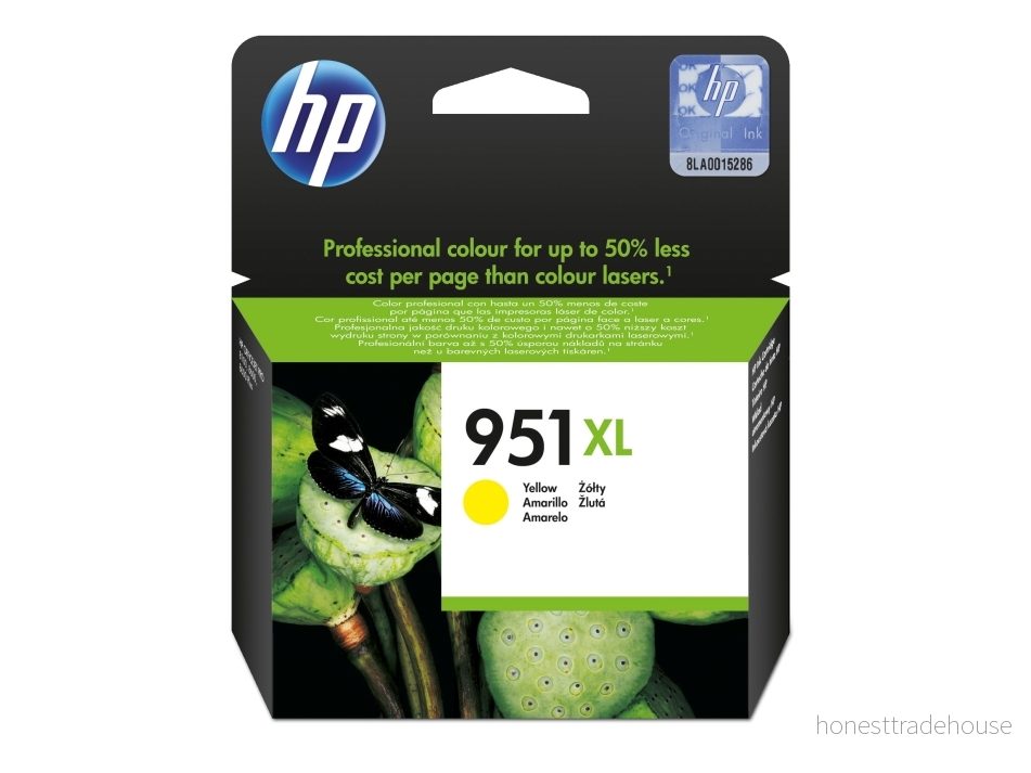 HP 951XL Bläckpatron - Gul 886111748945