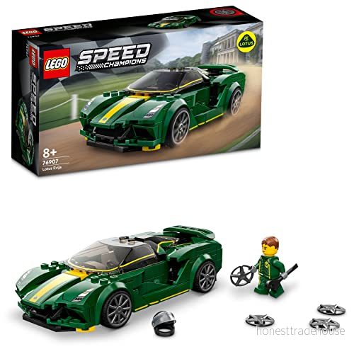 LEGO Speed Champions Lotus Evija Leksaksbil, Bilmodell i Realistisk Design, 2022 Collection, Present för Pojkar och Flickor från 8 år 76907 5702017156712