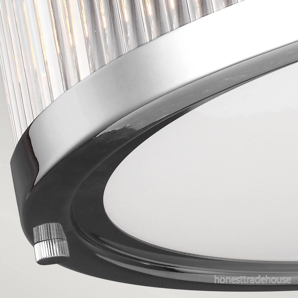 FEISS LED taklampa Paulson IP44 krom Ø 38,1 cm 5024005325710