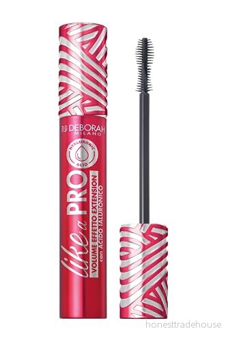 Deborah Milano Like a Pro Mascara med hyaluronsyra, ger extra volym och oändlig längd till de definierade multiplicerade ögonfransarna (förlängningseffekt) 13 ml 8009518426182