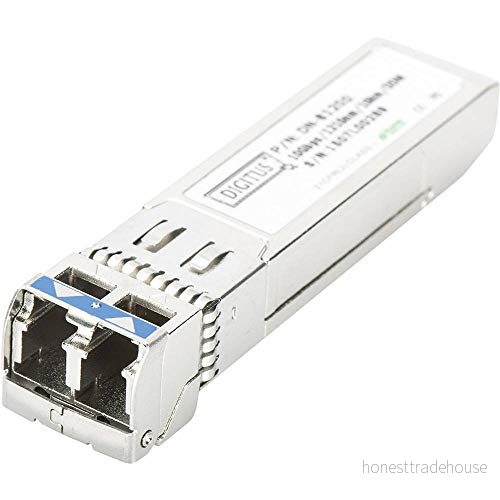 DIGITUS Universal SFP+ modul 10 Gbit/s Mini GBIC för fiberoptisk multimodkabel LC Duplex 850 nm våglängd 300 m räckvidd Plug & Play 4016032324133