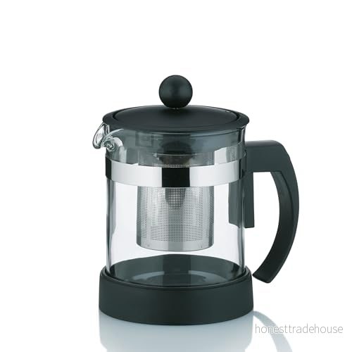 Kela 11457 tekanna i glas med silinsats rostfritt stål, 0,7 l, auron 4025457114571