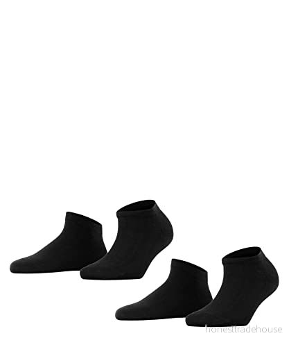 Falke Happy 2-Pack Sneakerstrumpor - Storlek 35-38 - Svart 4031309093390