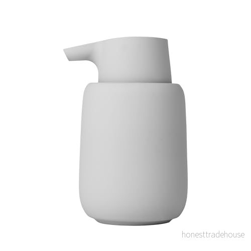 Blomus SONO tvåldispenser av keramik, Microchip, tvåldispenser, elegant utseende, matt, högkvalitativt utförande, exklusivt badrumstillbehör H 14 cm, D 9,5 Ø 8,5, V 0,25 l 4008832690631