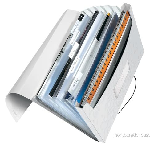 Leitz WOW Dokumentplånbok expanderar 6 utrymmen delar för A4 (210 x 297 mm) kapacitet: 250 ark tabbad vit 4002432121021