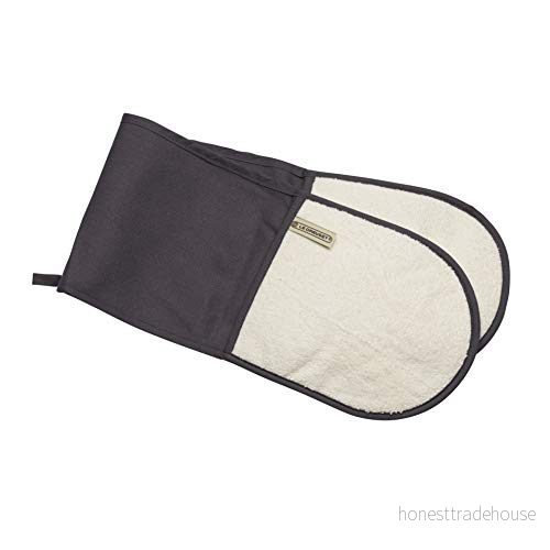 Le Creuset 4 lagers dubbla ugnshandskar i textil, fläckbeständig, lint 630870209137