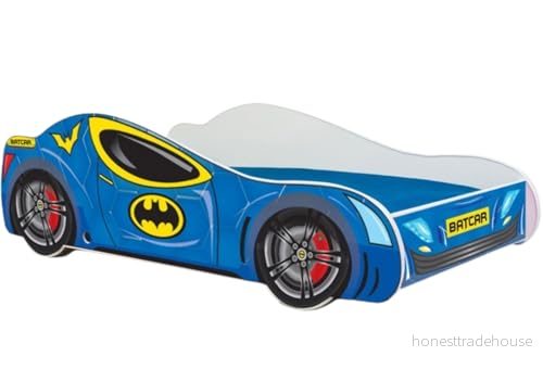 KOBI Barnsäng Batcar Med Madrass 160 x 80 Cm 5903641550079 KOBI Barnsäng Batcar Med Madrass 160 x 80 Cm 5903641550079