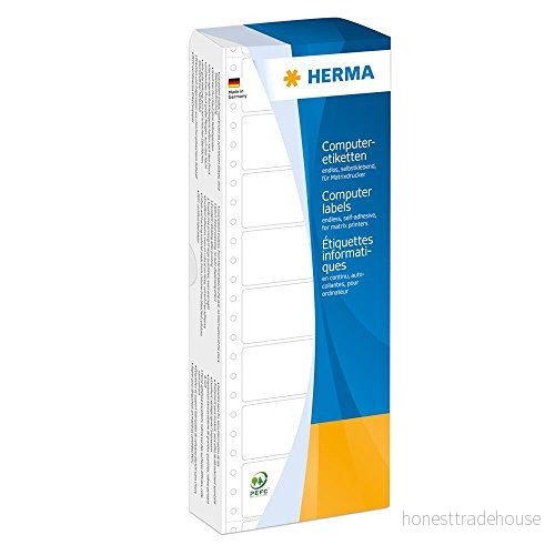 HERMA 8182 datoretiketter, ändlösa (88,9 x 35,7 mm, papper, matt, 1 banig) självhäftande, permanenta PC etiketter, 2 000 klistermärken, röd 4008705081825