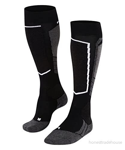 FALKE dam Skidstrumpor SK2 Intermediate Wool W Kh ull funktionsmaterial varm tjock 1 par, Svart Black-Mix 3010, 41-42 4004757271252