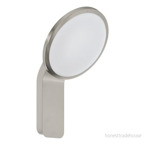 EGLO LED-utomhusvägglampa Cicerone, 1 lampa utomhu, vägglampa i rostfritt stål, plast, färg: silver, vit, IP44 9002759981273