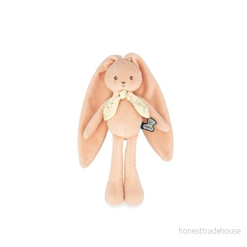 Kaloo Lapinoo Persika kanindocka Baby liten manchesterplysch 25 cm Ultramjukt material Presentask 0 månader +, K218015 3666502180151