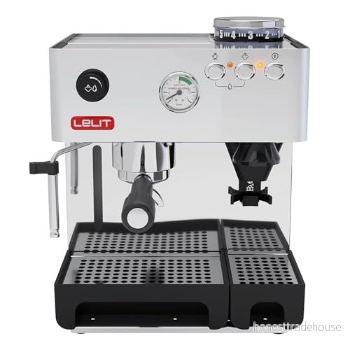 Lelit PL042EM, Espressomaskin, 3,5 l, Kaffekuddar, Malat kaffe, Inbyggd kvarn, 1200 W, Rostfritt stål 8009437000906