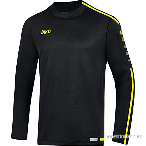 JAKO barn Sweat Striker 2.0 träningsväv, svart/neongelb, 164 4059562242607