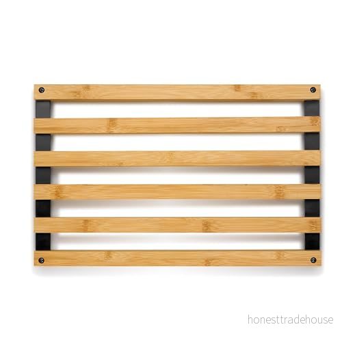 kela underlägg Kiril bambu svart 38,0 x 24,0 3,0 cm 4025457125966