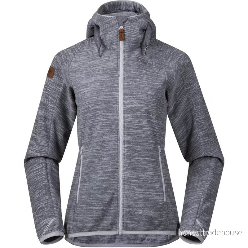Bergans Hareid NoHood Fleece Jacket Women Aluminium XS 7031582380429