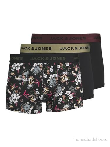 Jack & Jones Jacflower 3-pack Boxerkalsong - Small - Svart 5715107995627