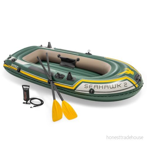 Intex uppblåsbar båt Seahawk 2 set ftalater gratis inklusive paddlar och luftpump, flerfärgad, 236 x 114 41 cm, 68347 6941057463476 Intex uppblåsbar båt Seahawk 2 set ftalater gratis inklusive paddlar och luftpump, flerfärgad, 236 x 114 41 cm, 68347 6941057463476