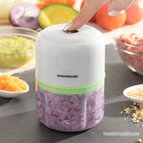 InnovaGoods® Echoppie bärbar uppladdningsbar minihackare, praktisk och mångsidig, perfekt för att hacka frukt, grönsaker, nötter, 3 blad i rostfritt stål, 150 ml kapacitet, 45 W effekt 8435527818753