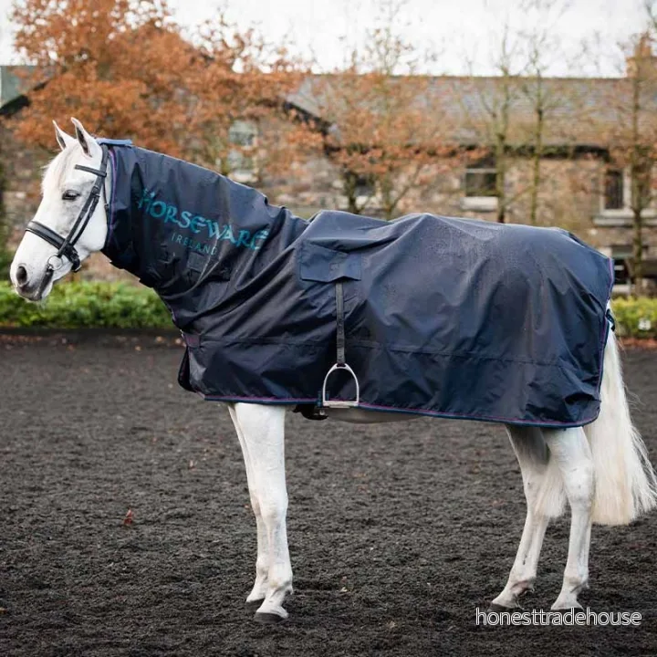 Outdoor horse blanket with neck cover Horseware Rambo Mack In a Sack 649982116516