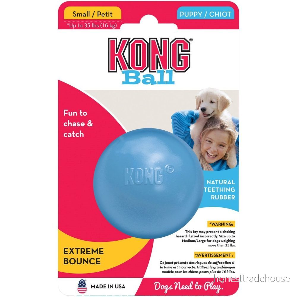 KONG boll med hål, för valpar 35585356037