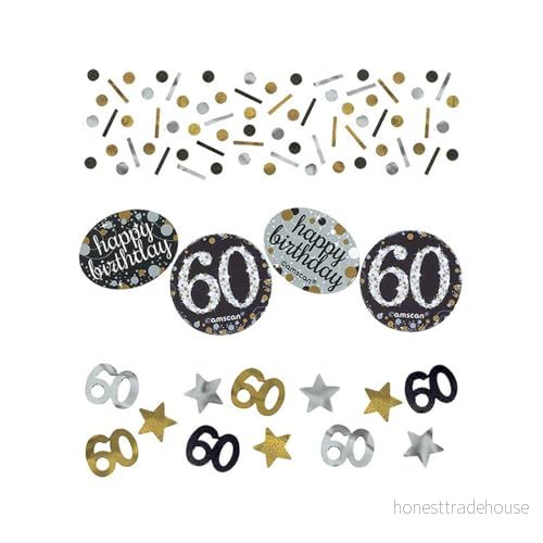 amscan 10022758 60:e konfetti glittrande guld 34g 1 st, guld, 60 13051588366