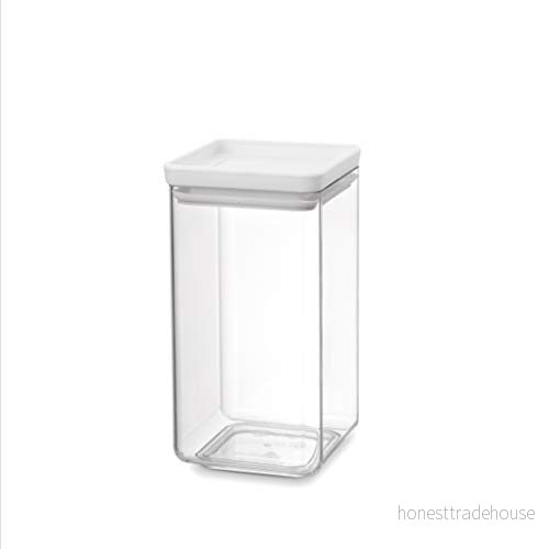 Brabantia Fyrkantig Förvaringsburk, Light Grey, 1.6L 8710755122484
