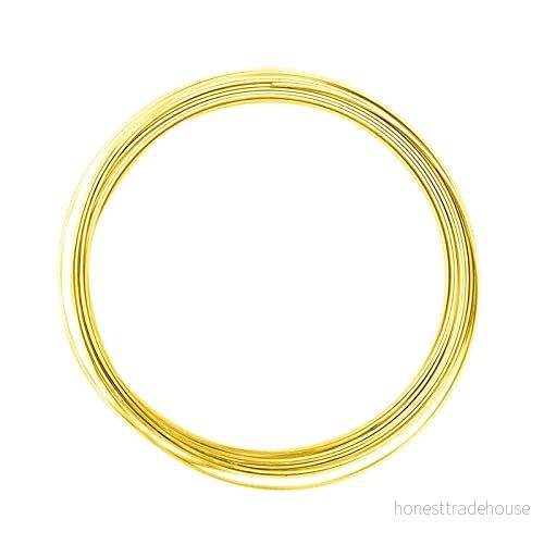 Vaessen Creative Platt aluminium tråd 3,5 x 1 mm 5 m solgul, 8716052151486