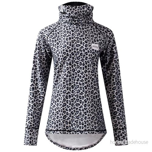 Eivy Icecold Gaiter Långärmad tröja, Storlek: Small, Snow leopard 7330057025293
