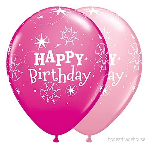 Folat Rosa födelsedagsballonger 28cm 25 st 71444388566