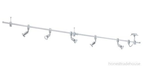 EGLO Vilanova, Utanpåliggande spotlight, GU10, 6 W, 3000 K, 240 LM, Gjuten aluminium, Krom 9002759933593