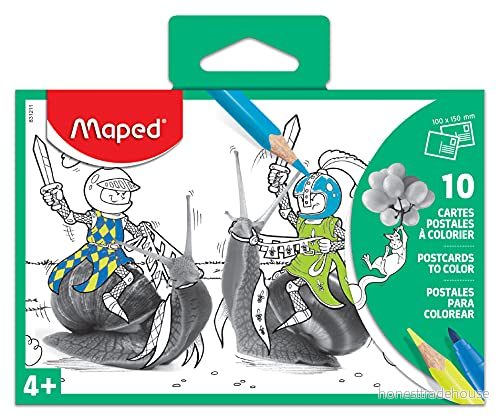 Kartade färgark vykort (paket med 10 vykort) 3154148312116